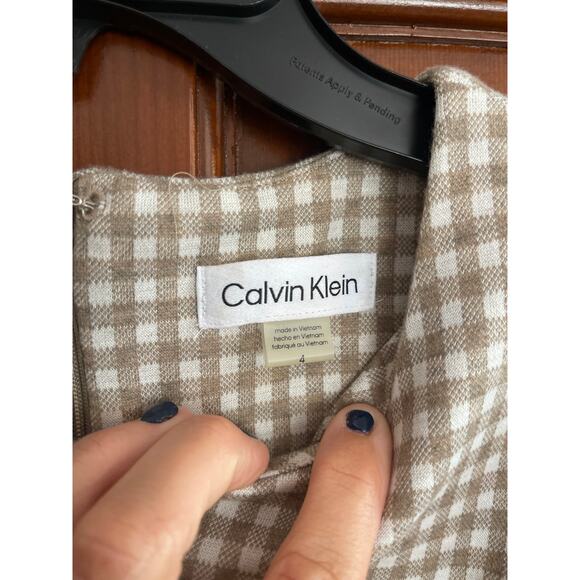 Calvi. Klein houndstooth checkered sleeveless dress size 4. - Picture 2 of 6